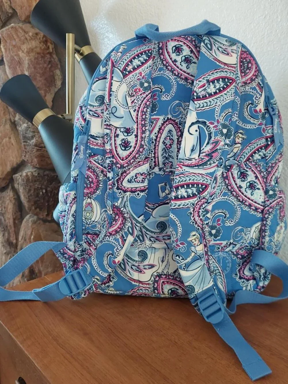 vera bradley paisley like new Disney Cinderella blue, pink, and white paisley pr